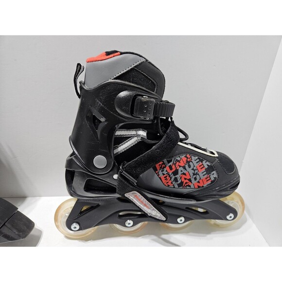 Bladerunner Inline Roller Skates Youth Adjustable Size 5-8 Black Red - Picture 4 of 16